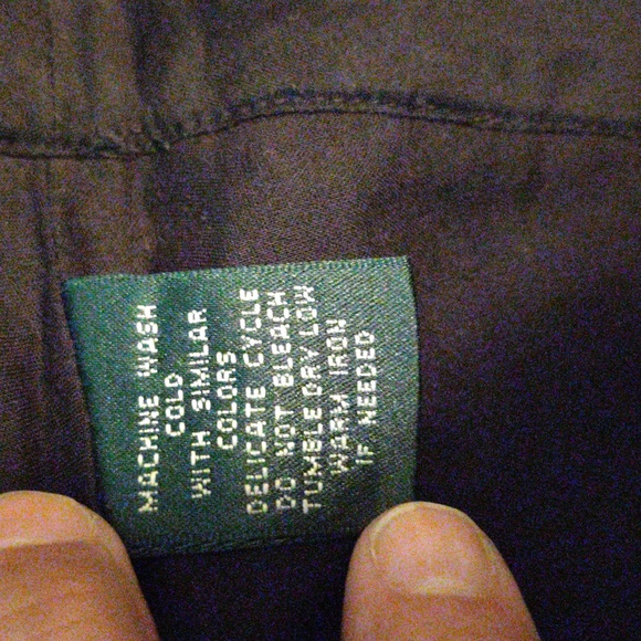 Lauren Green Label Black Skirt 100% Cotton w/Lining Embroidery - Picture 4 of 4